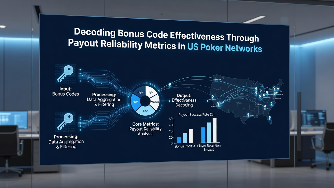 Chart showing payout reliability metrics and bonus code redemption trends across US poker sites in 2026