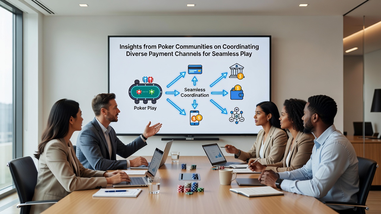 Illustration of multiple payment channels synchronized for poker play