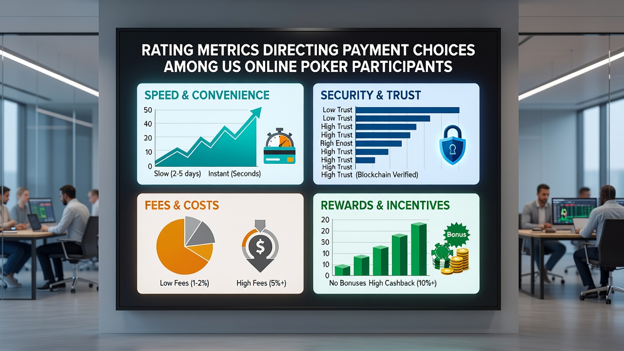 Analytics dashboard showing payment method ratings and user selection trends