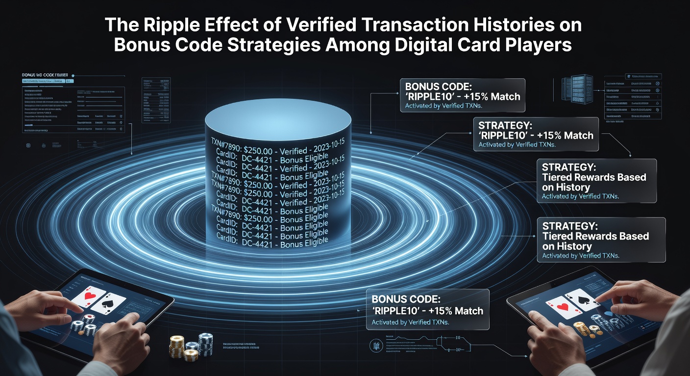 Digital card players reviewing transaction histories on poker platforms with bonus code interfaces displayed