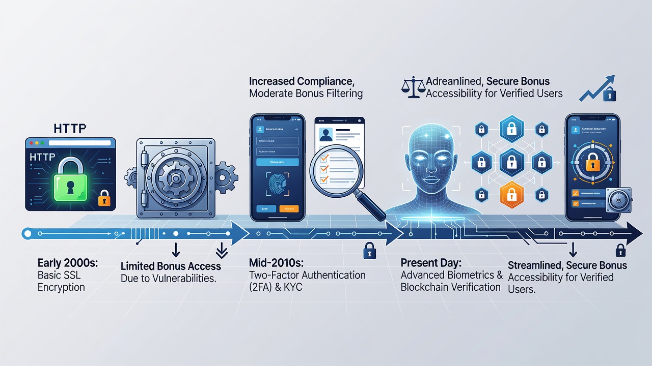 Illustration of modern poker platform interface displaying security verification steps alongside active deposit bonus options for American users